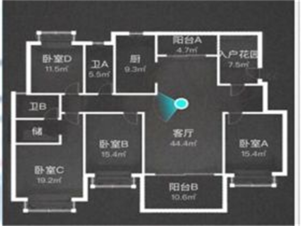 华强城 4室2厅2卫 158m&sup2;
