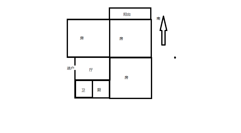 北街新村 3室1厅1卫 83m&sup2;