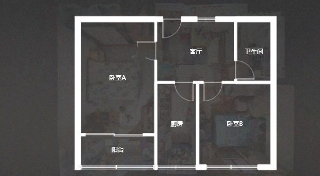 任港路2号 2室1厅1卫 63.59m&sup2;