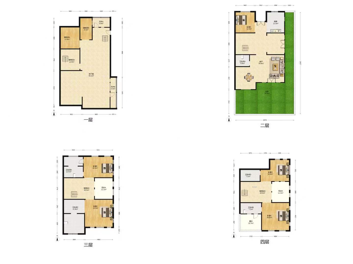 顺发御园 4室3厅3卫 310m&sup2;