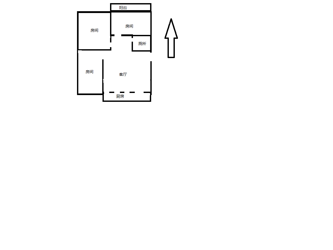 新建路新村 2室2厅1卫 80.70m&sup2;