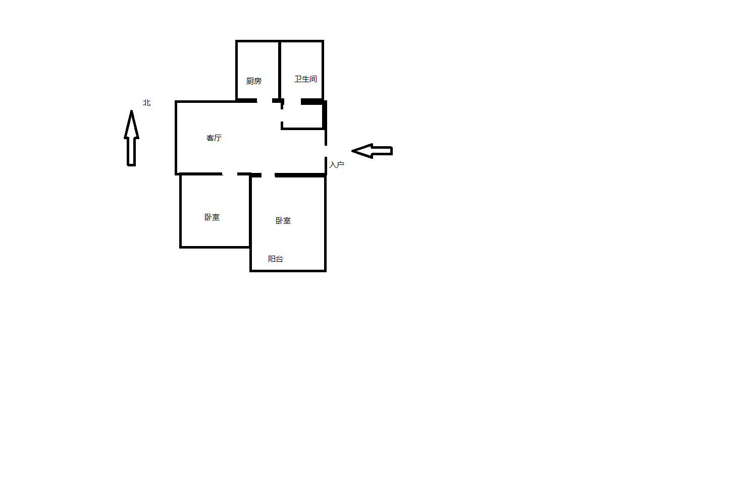 将军二园 2室1厅1卫 72m&sup2;