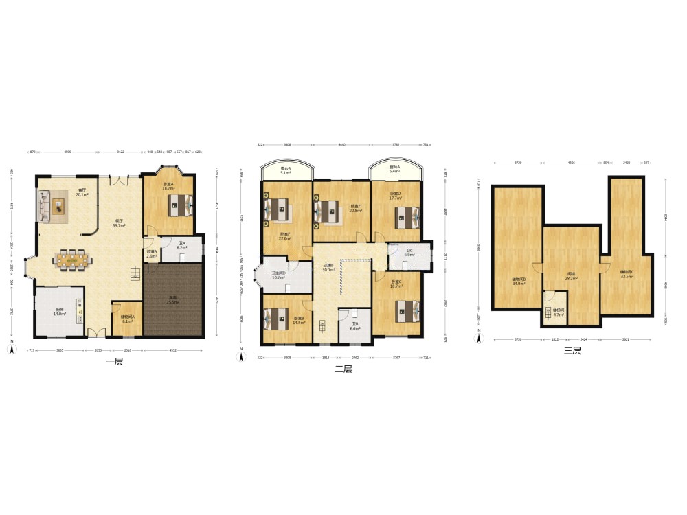 星湖花园 6室3厅3卫 356.00m&sup2;