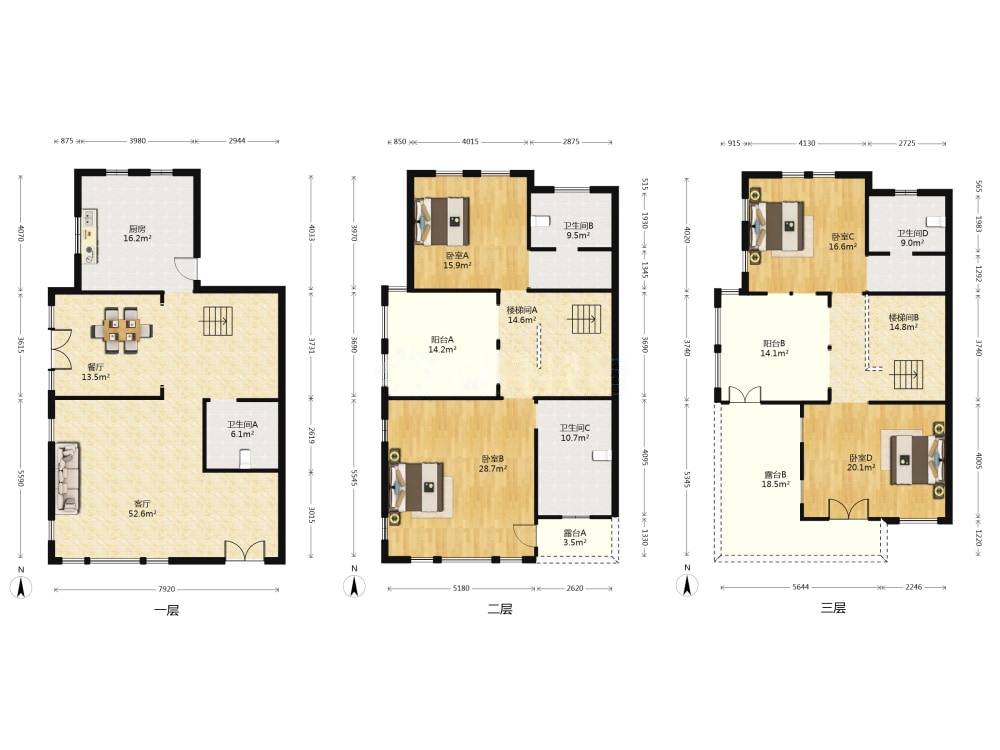 顺发御园 5室3厅5卫 262m&sup2;