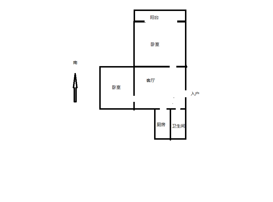 新建路新村 2室1厅1卫 54.8m&sup2;