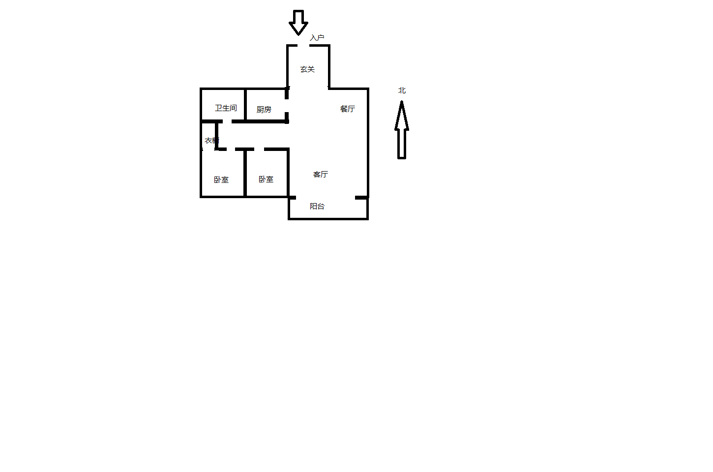 万科濠河传奇 2室1厅1卫 90m&sup2;