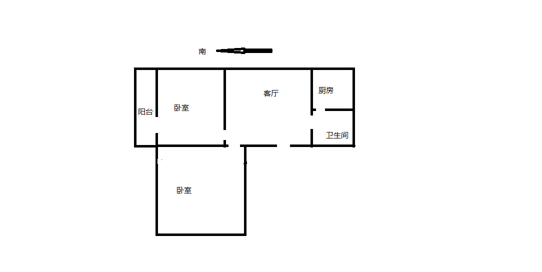 姚港路31号 2室1厅1卫 67m&sup2;