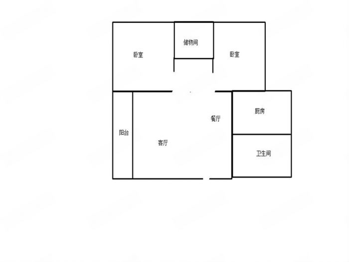 世纪东城 2室2厅1卫 107m&sup2;