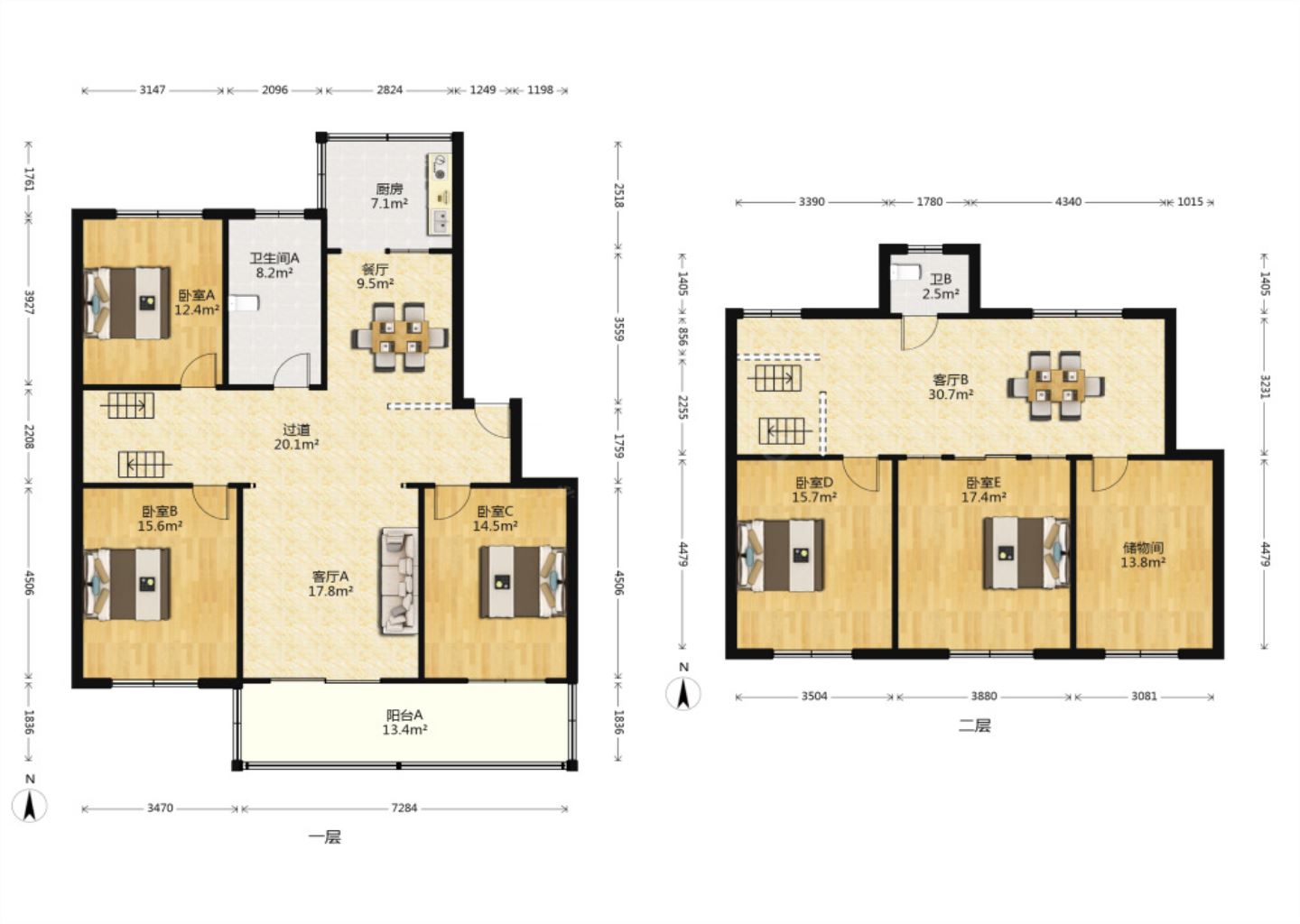外滩小区 3室2厅2卫 124.38m&sup2;