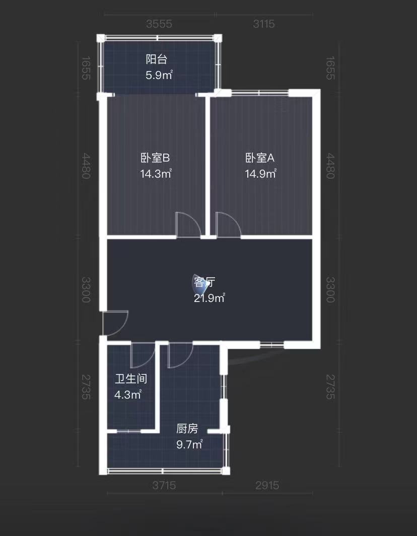 北濠桥东村 2室1厅1卫 85m&sup2;