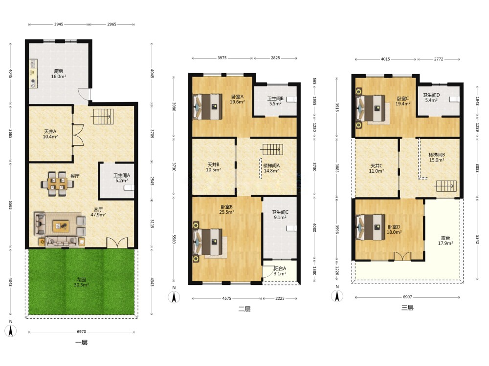 顺发御园 5室2厅2卫 250m&sup2;