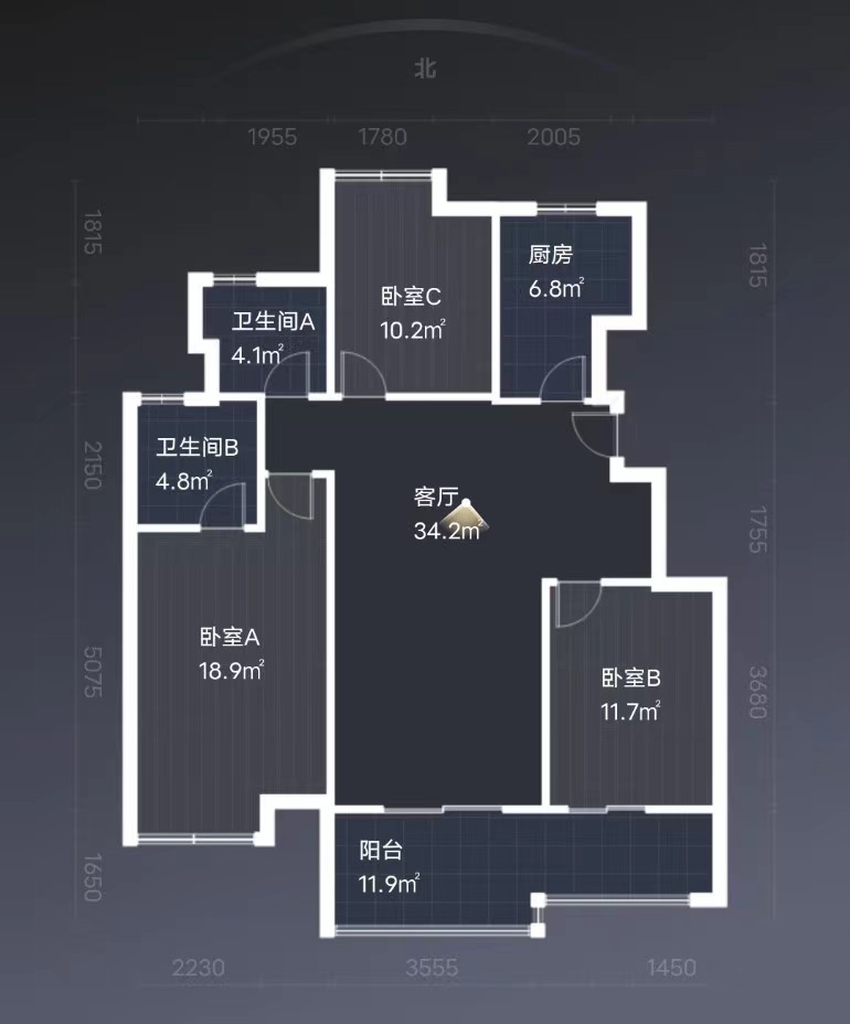 万科白鹭湾 3室2厅2卫 116m&sup2;