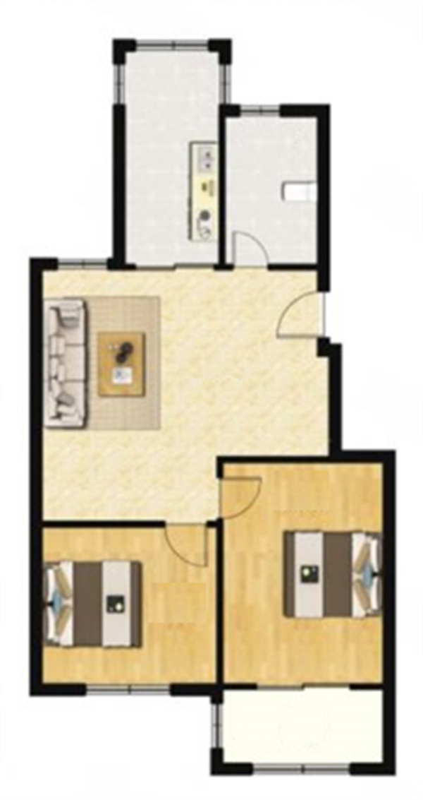 盛唐公寓 2室1厅1卫 85m&sup2;