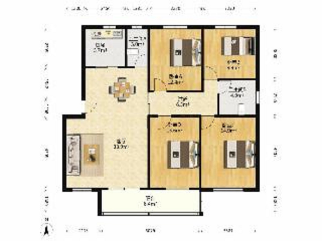 学田北苑 3室1厅1卫 140m&sup2;