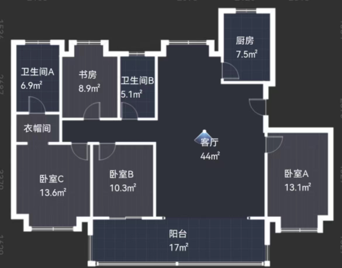 万濠禧园 4室2厅2卫 153m&sup2;