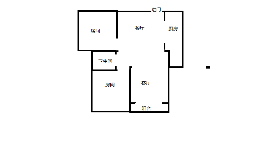 江景苑小区 2室1厅1卫 88m&sup2;