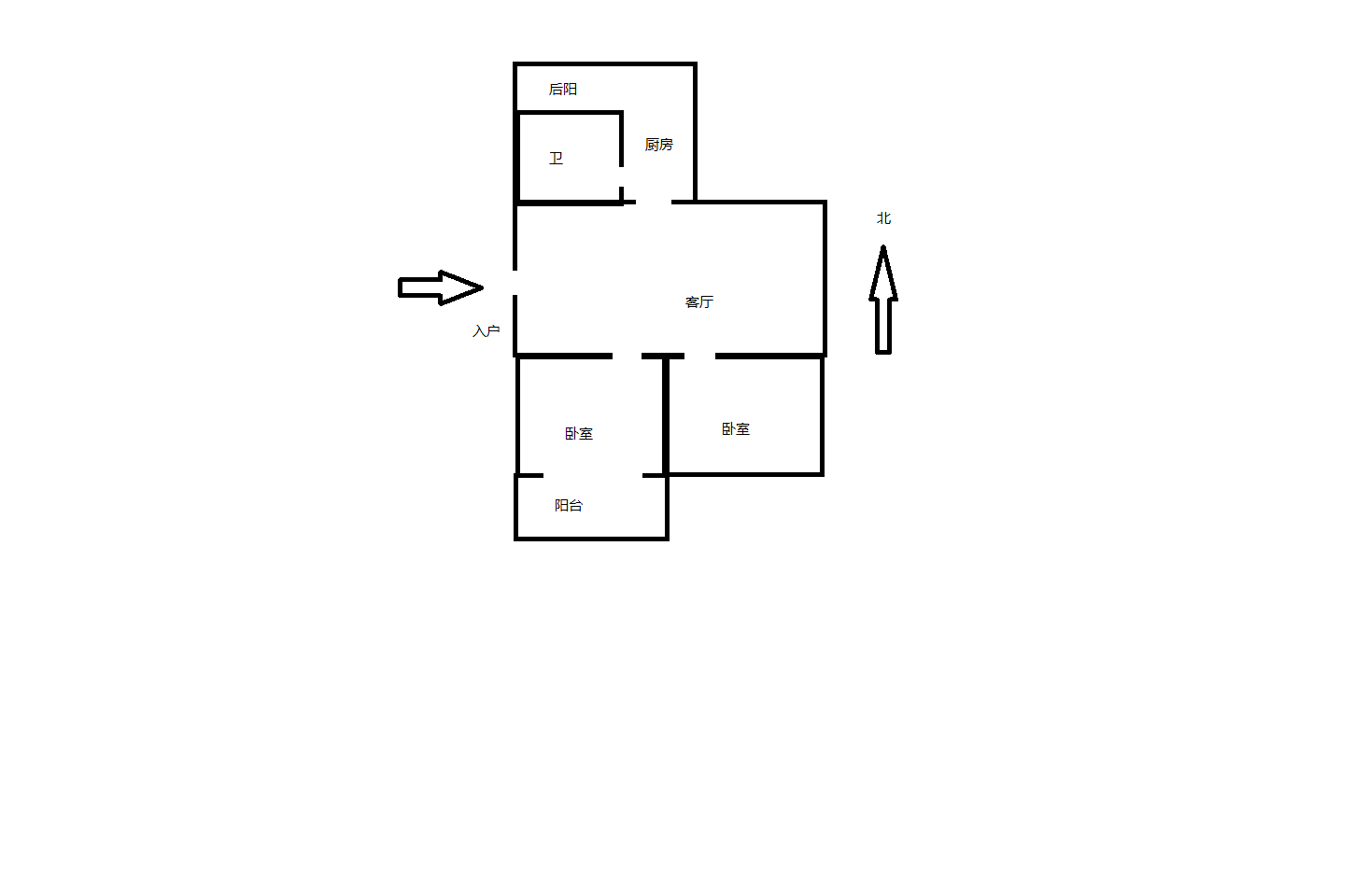 濠西园华迪小区 2室1厅1卫 83.15m&sup2;