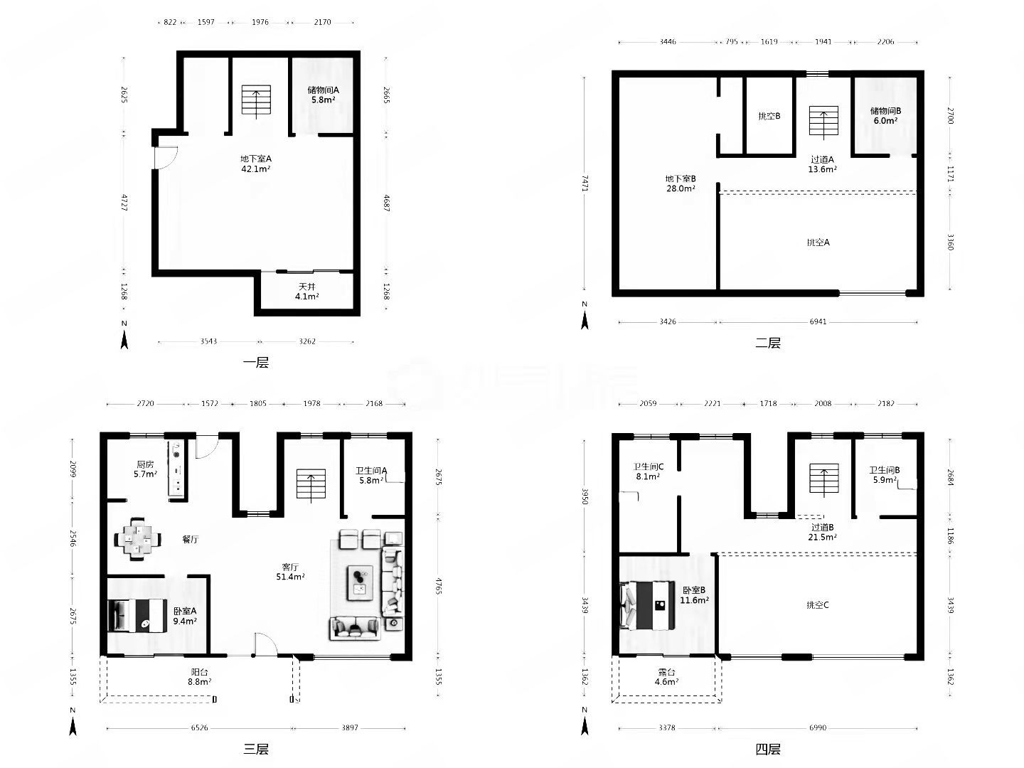 春风南岸东园 4室2厅5卫 205.00m&sup2;