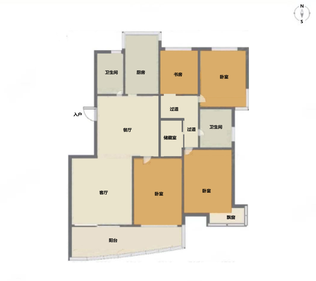 天安花园 4室2厅2卫 158.59m&sup2;
