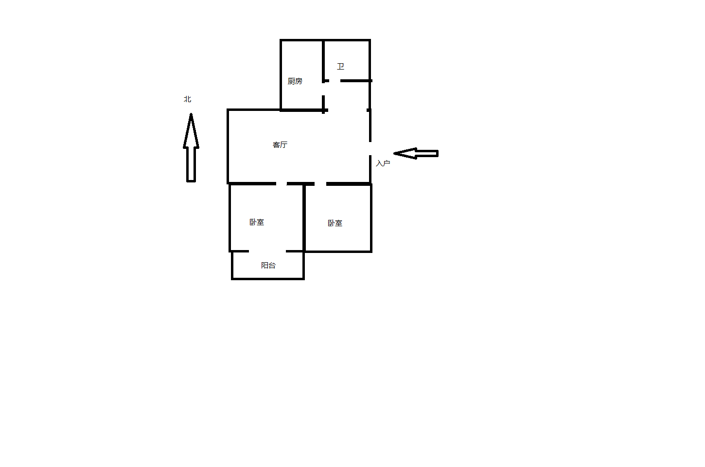 将军二园 3室1厅1卫 73m&sup2;