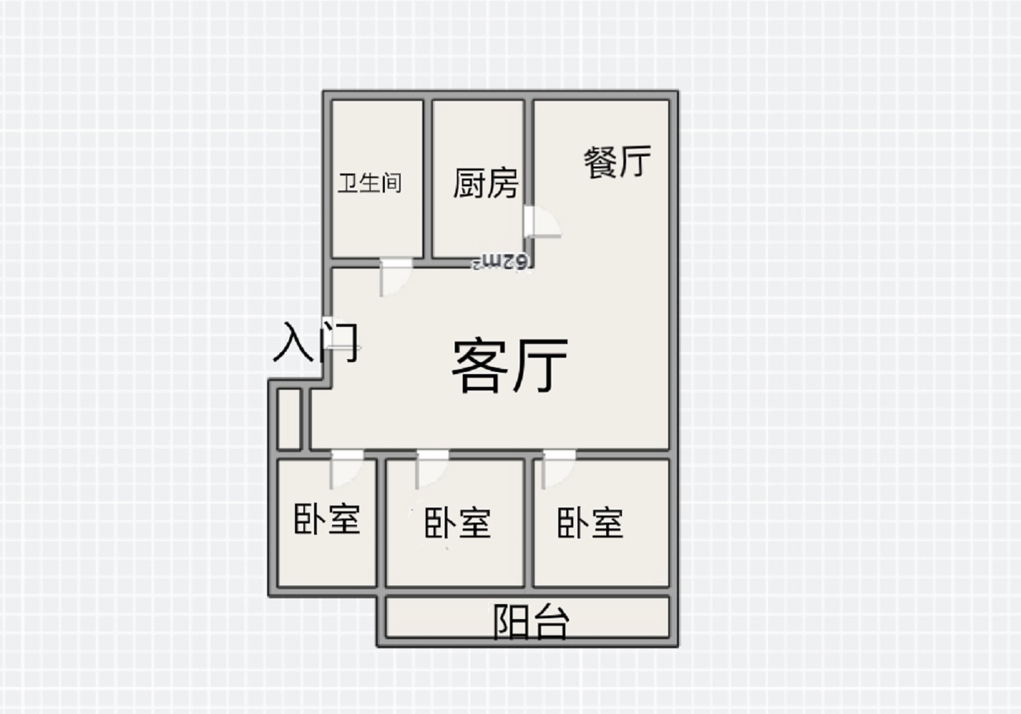 森大蒂花苑南区 3室2厅1卫 110m&sup2;