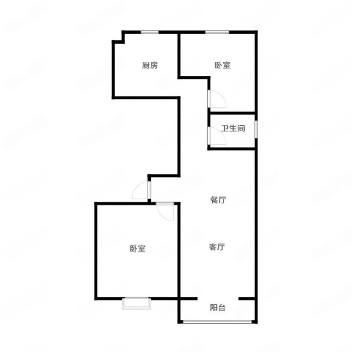 都市豪庭 2室2厅1卫 121m&sup2;