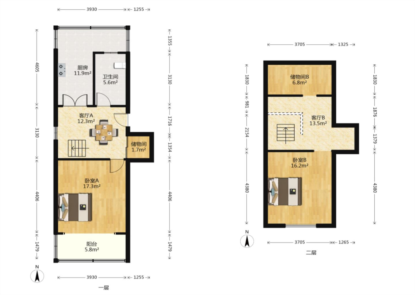五一新村西区 2室1厅1卫 87.08m&sup2;