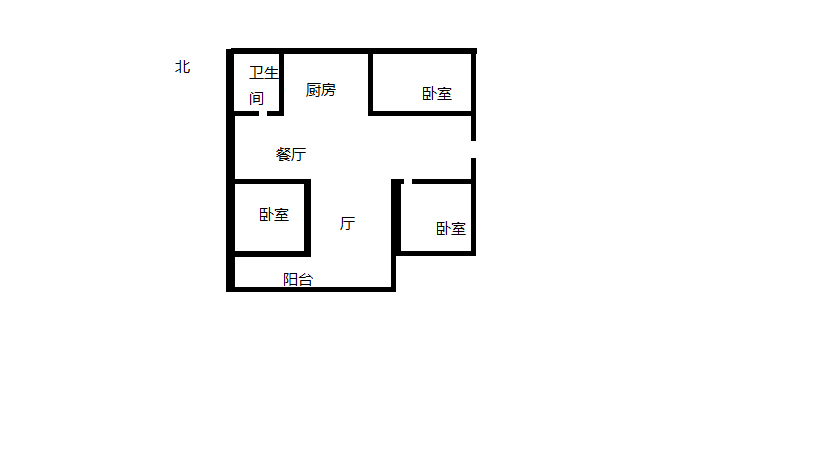 天都花苑 3室1厅1卫 135m&sup2;