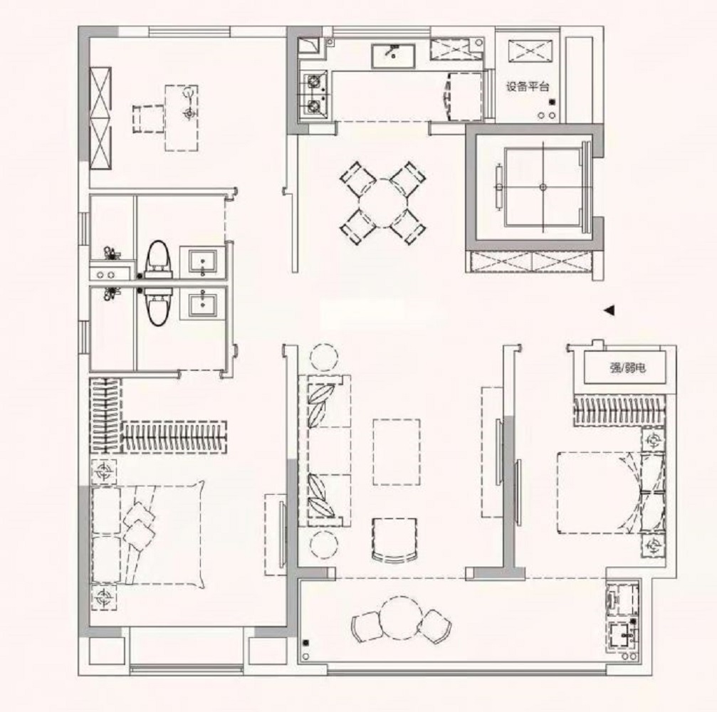 中海上东区 3室2厅2卫 126.50m&sup2;