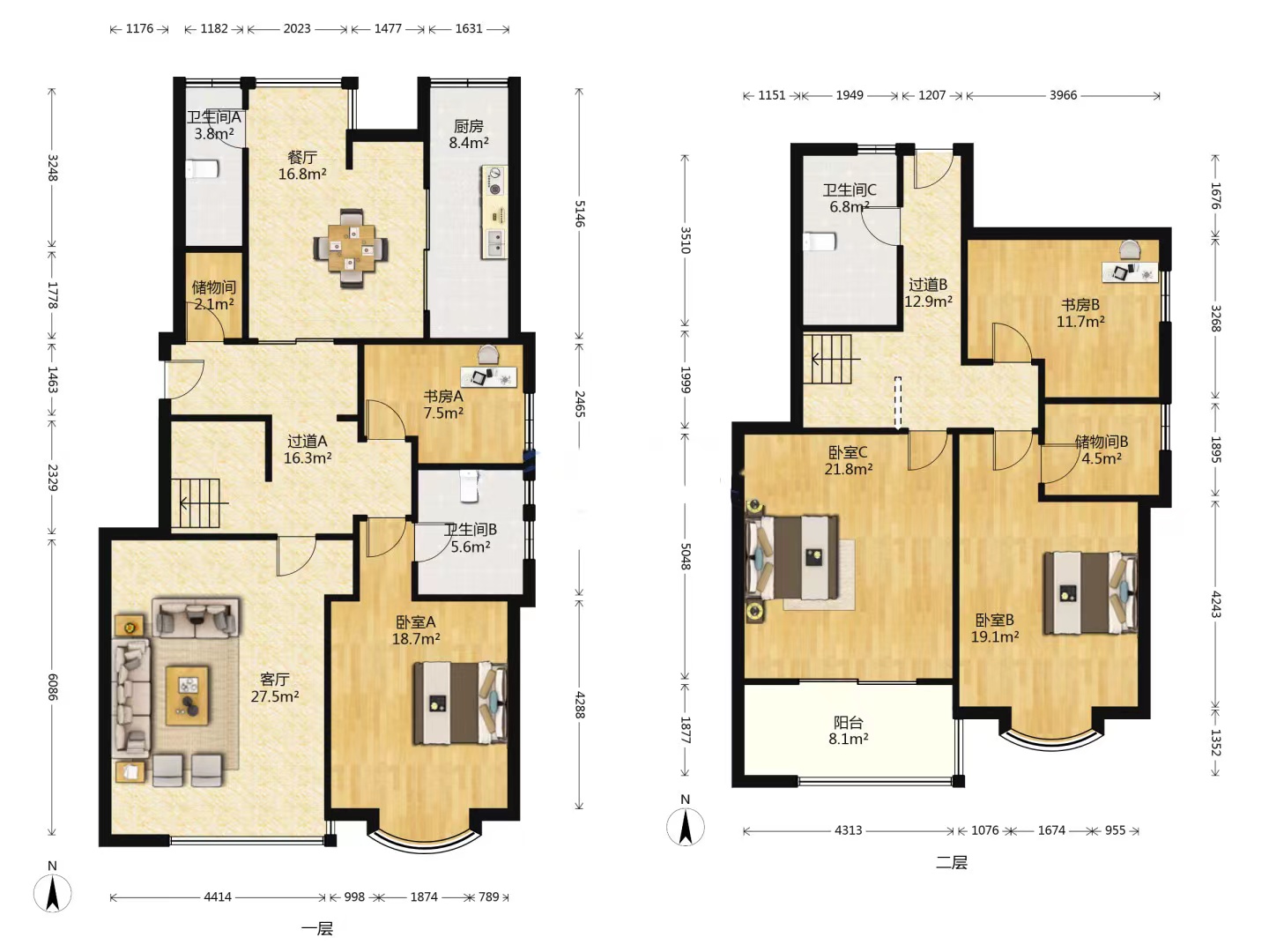 益兴名流府 5室2厅3卫 197m&sup2;