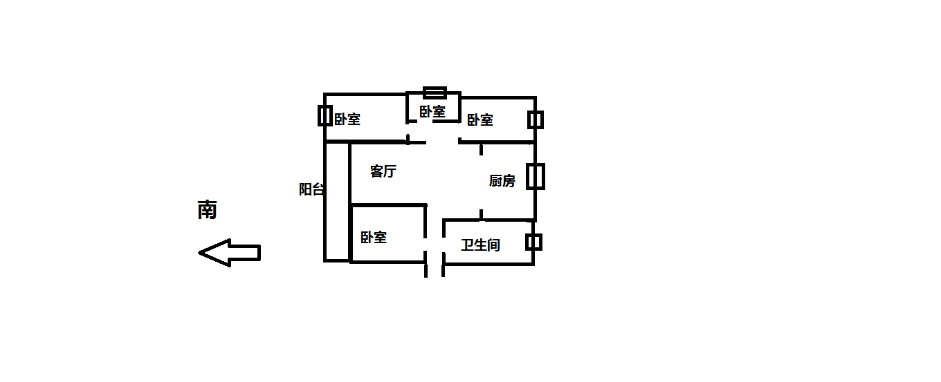 春晖花园 3室1厅1卫 130m&sup2;