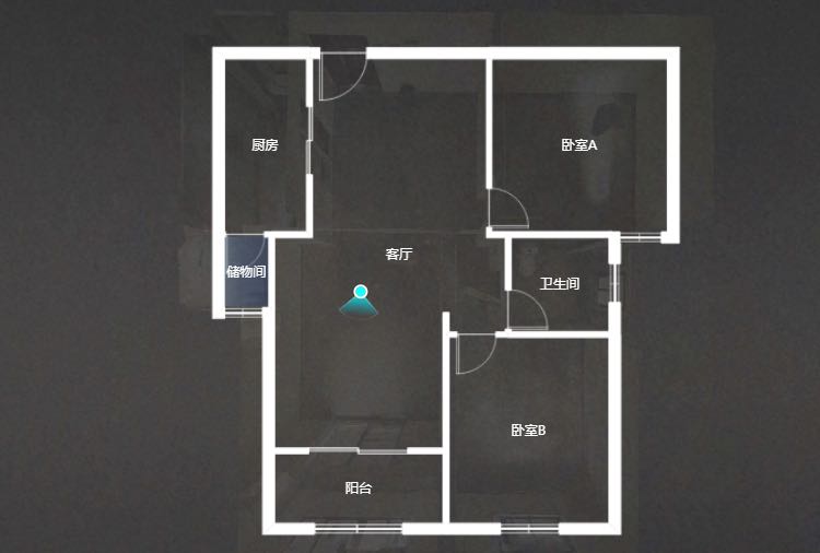 江景苑小区 2室2厅1卫 89m&sup2;