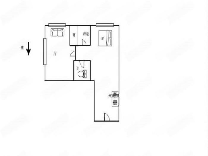 南通万达广场 1室1厅1卫 43m&sup2;