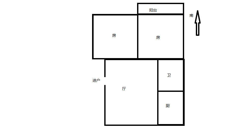北园新村 2室1厅1卫 68m&sup2;