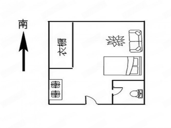 保利香槟国际 1室1厅1卫 40m²