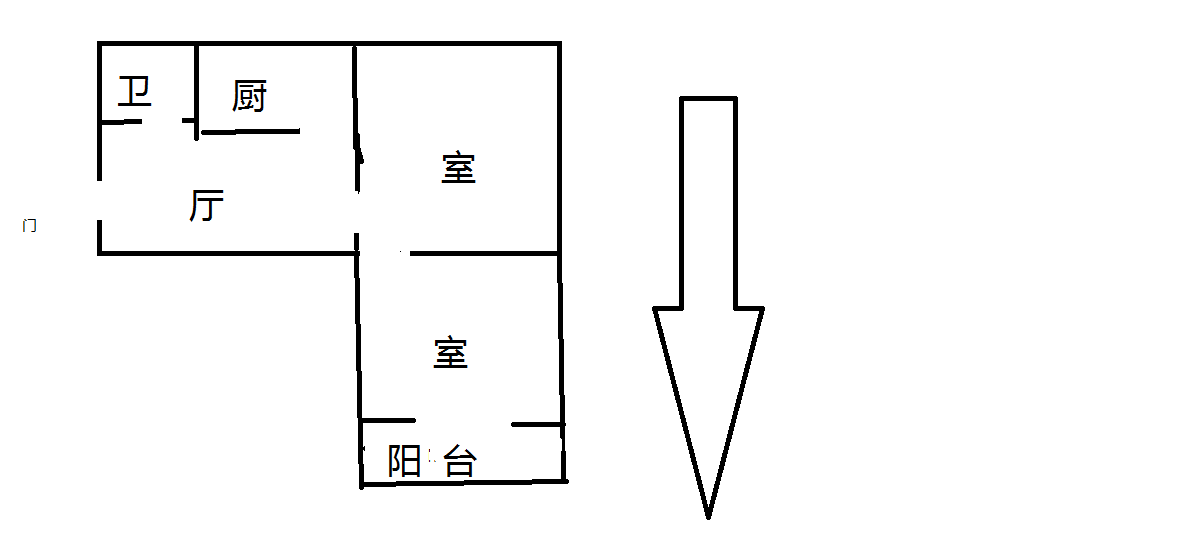 新建路新村（新建花苑） 2室1厅1卫 53.55m&sup2;