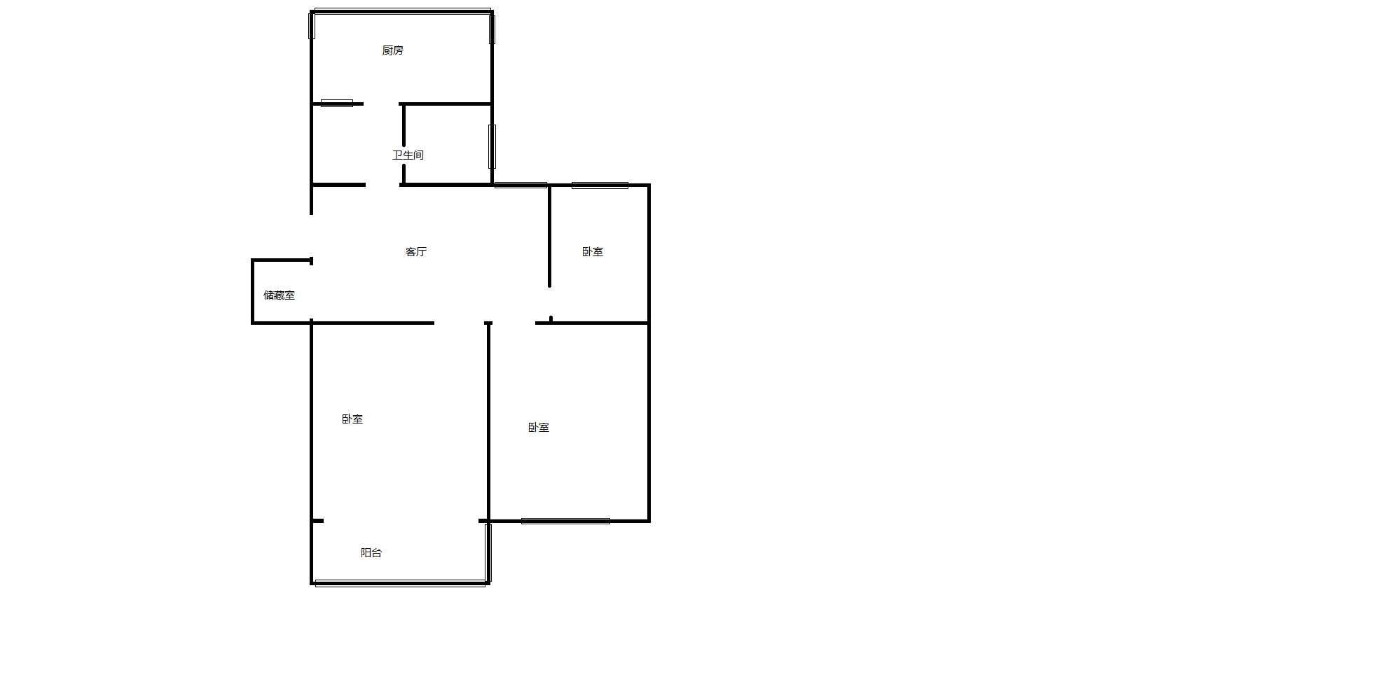 板桥东村 3室1厅1卫 81.11m&sup2;