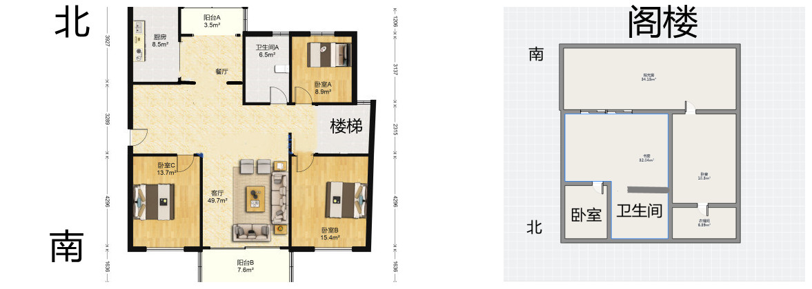 天安花园 5室2厅2卫 133m&sup2;
