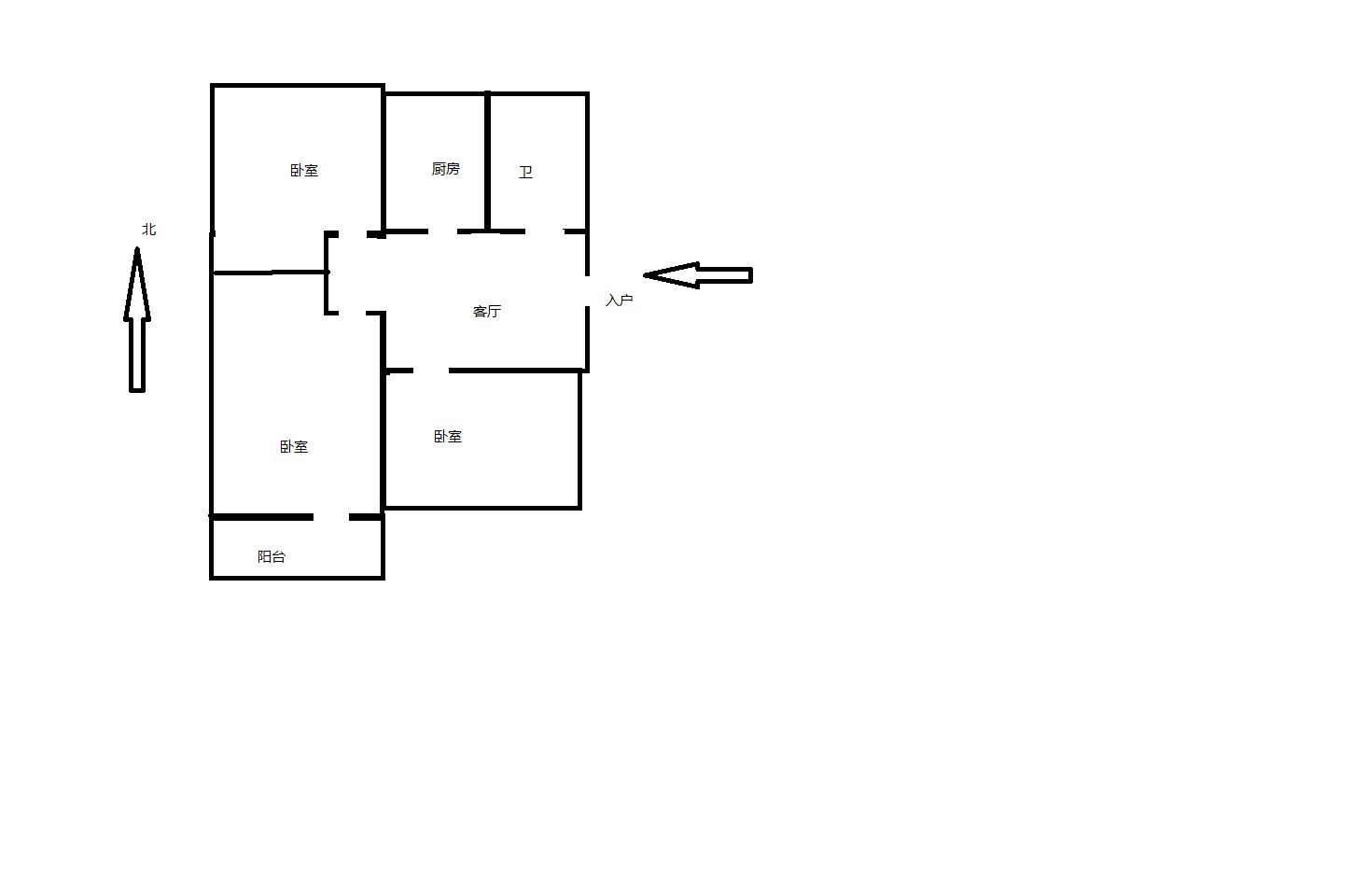 新建路新村(新建花苑) 3室2厅2卫 100.00m&sup2;