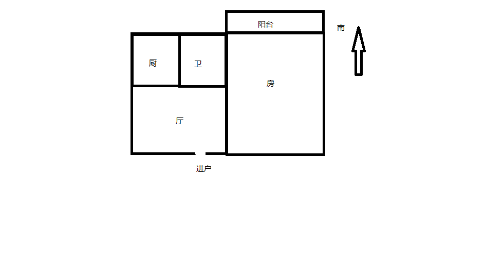 北街新村 1室1厅1卫 38m&sup2;