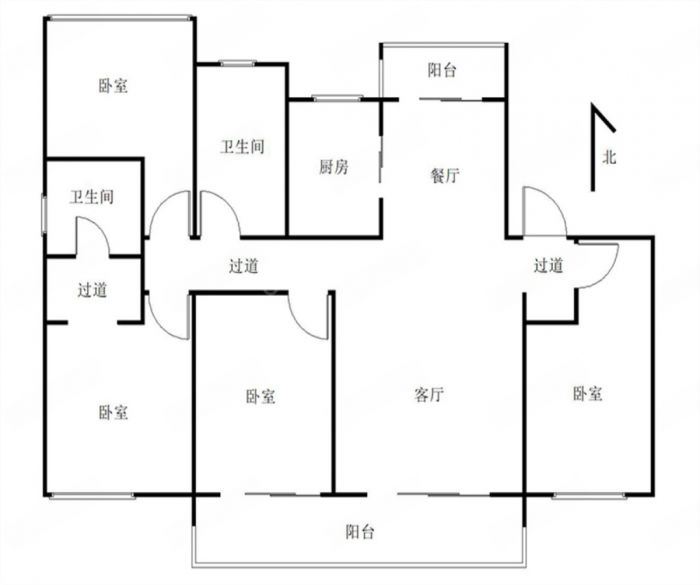 雍华府 4室2厅2卫 137m&sup2;