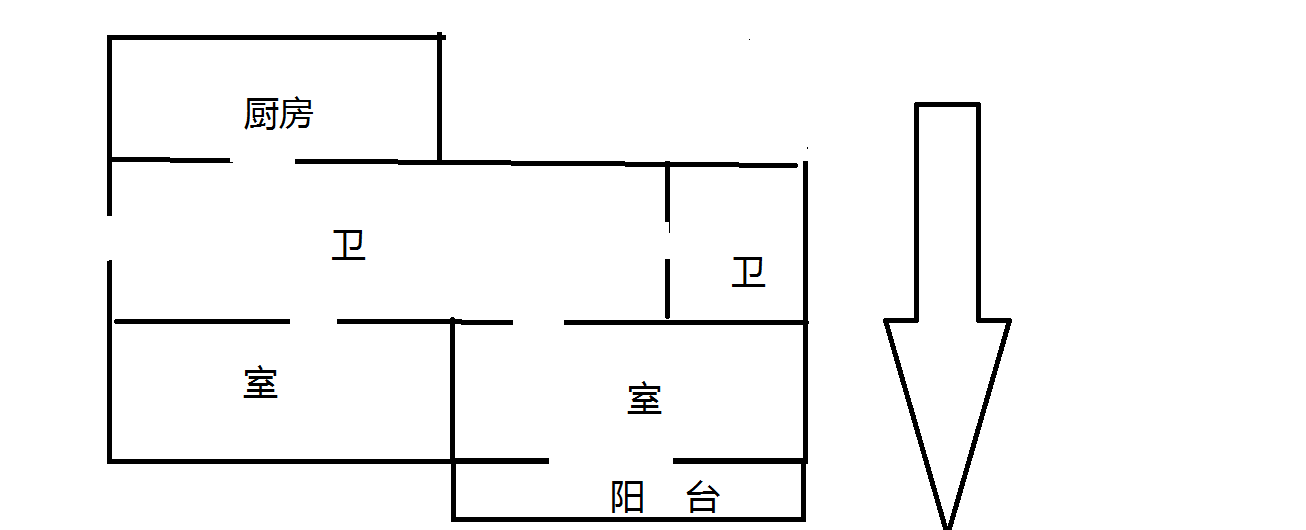万象新路 2室2厅1卫 60.30m&sup2;