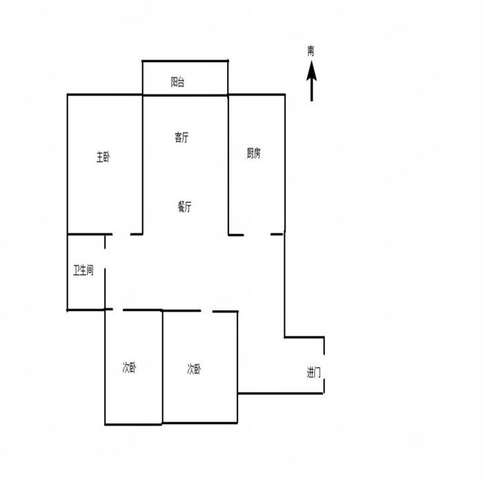 尚海城 3室2厅1卫 120m&sup2;