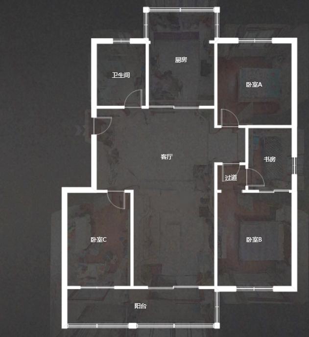 书院坊 3室2厅2卫 136.00m&sup2;