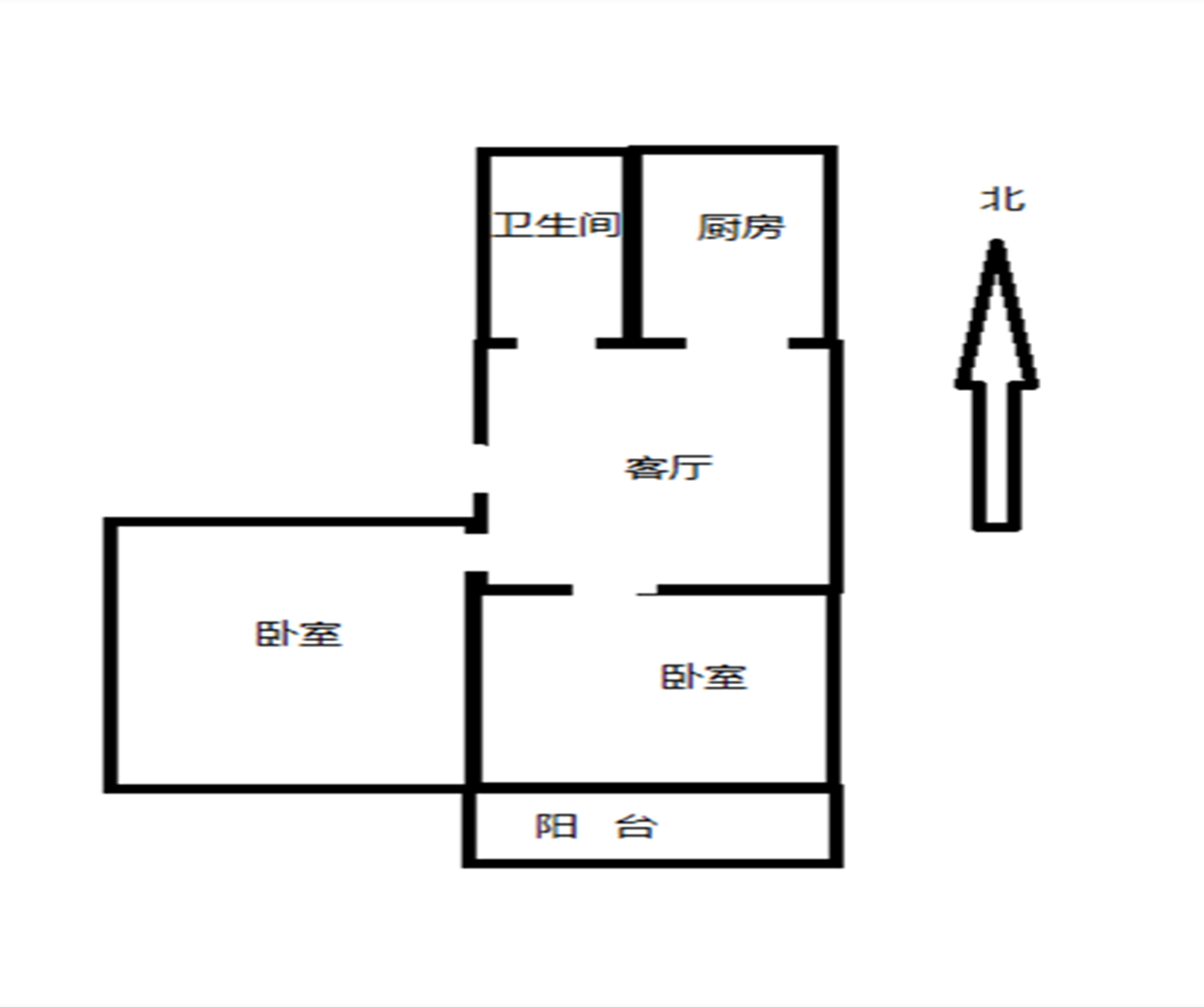 虹桥新村(朝霞路) 2室厅卫 56.88m&sup2;