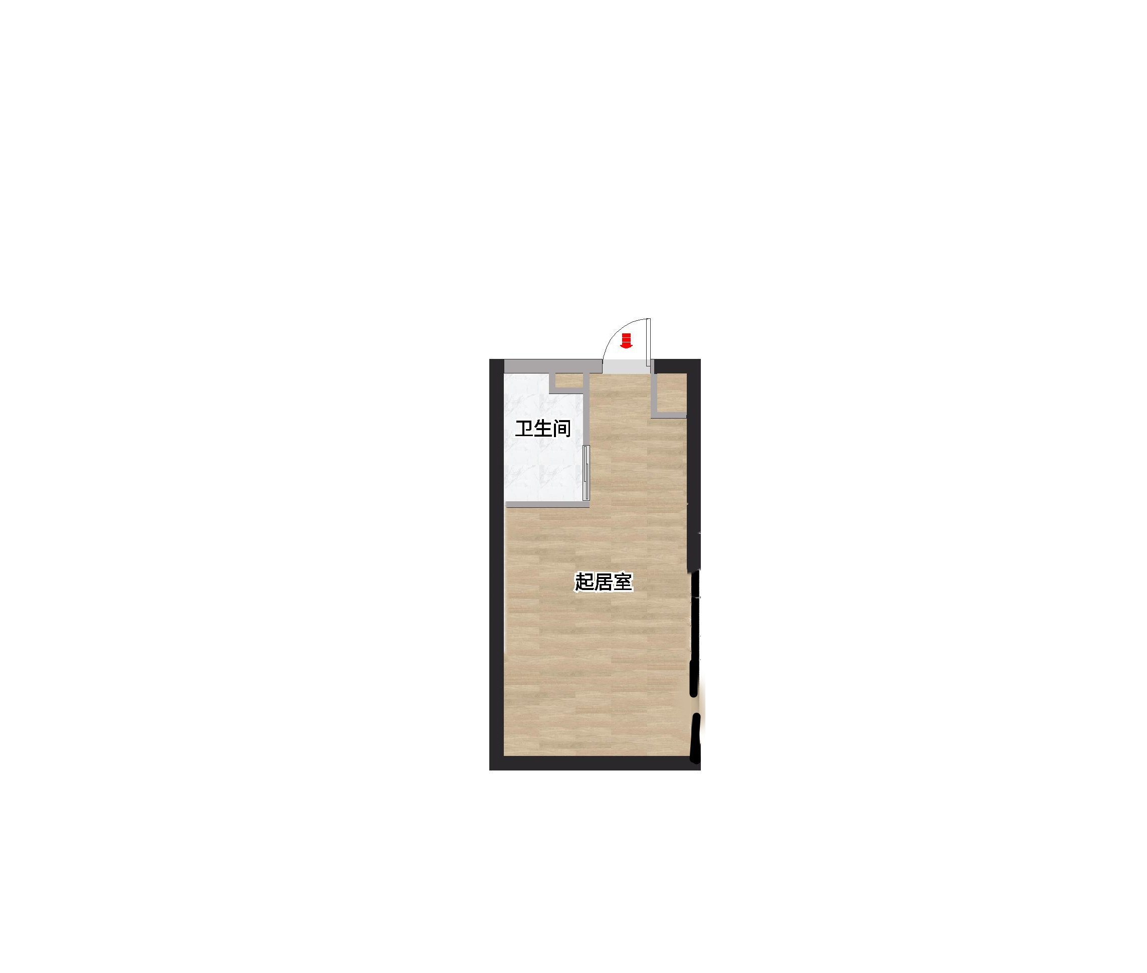 五山家园 1室1厅1卫 25m&sup2;