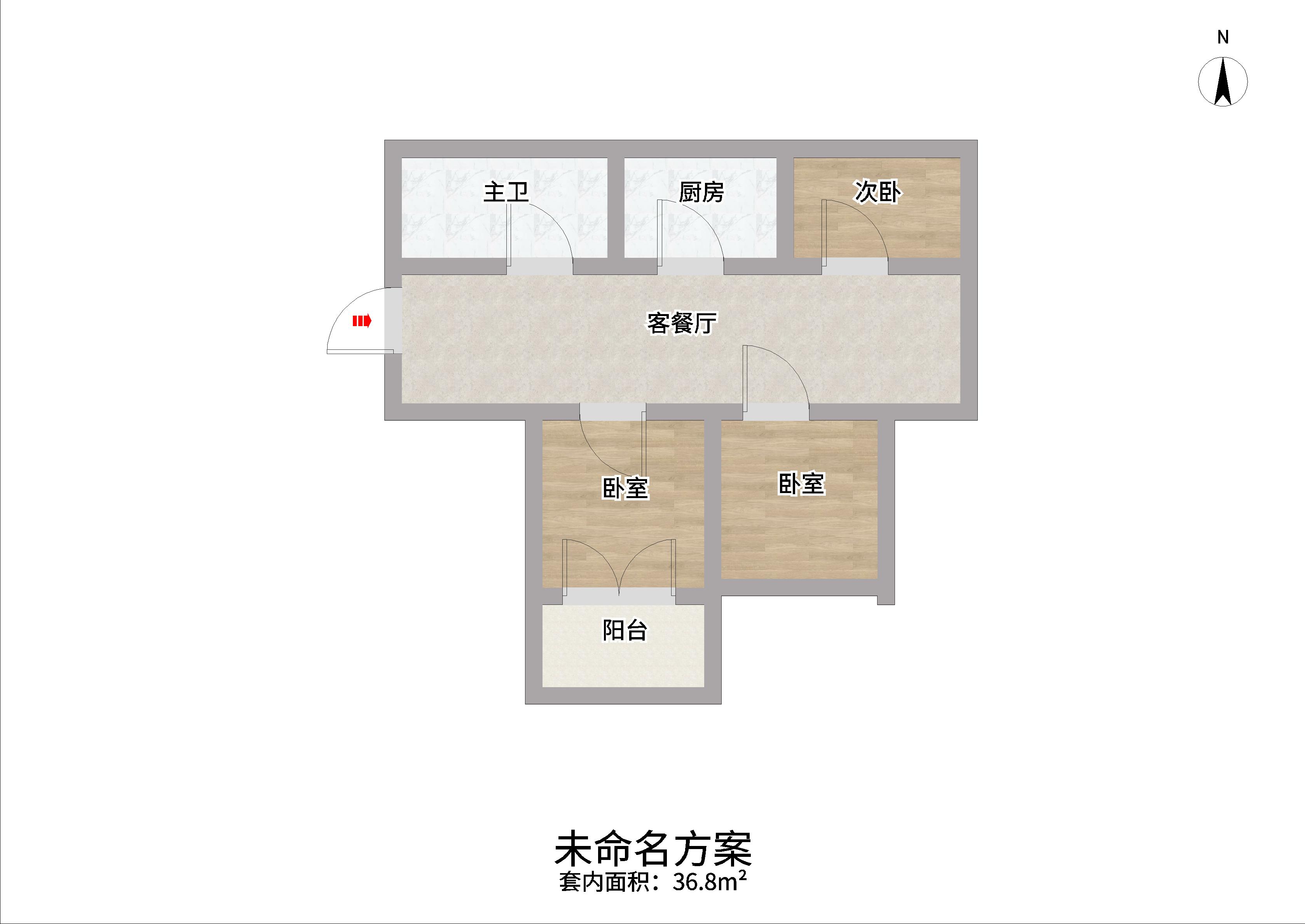 民主新村 3室2厅1卫 90m&sup2;