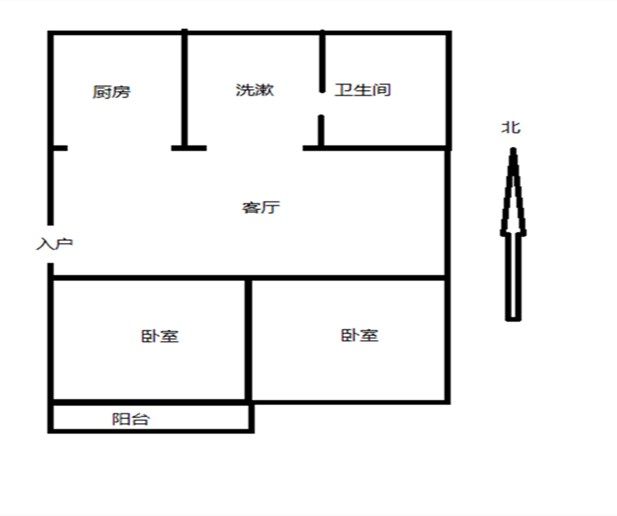 人民中路92号 2室1厅1卫 99m&sup2;