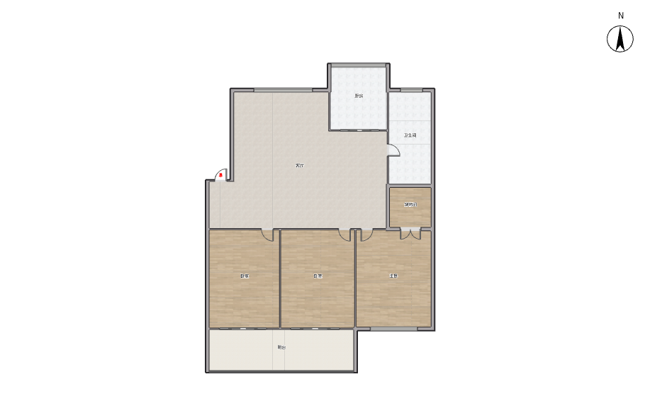 森大蒂花苑北区 3室2厅2卫 123.08m&sup2;
