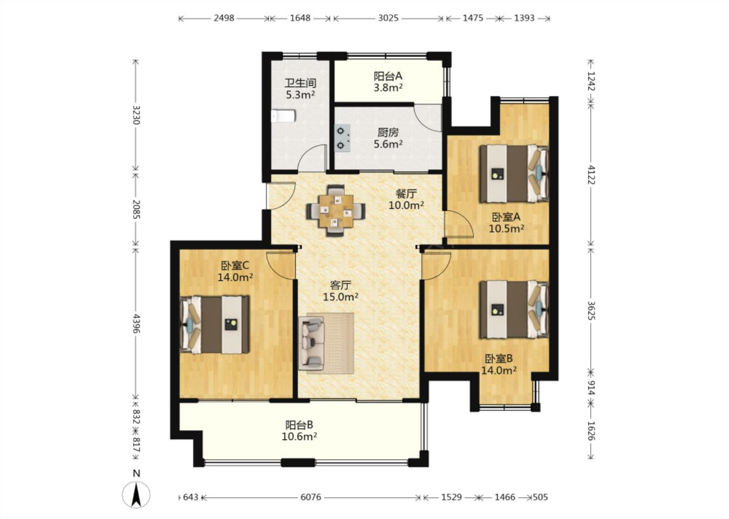 山芝庄新苑 3室2厅1卫 11511.00m&sup2;